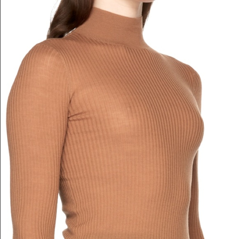 Nanushka ribbed turtleneck sweater - cream beige - small - 100% cotton